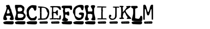 Mixed-Up Typewriter Underlined SVG Font UPPERCASE