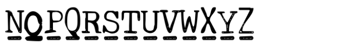 Mixed-Up Typewriter Underlined SVG Font UPPERCASE