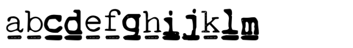 Mixed-Up Typewriter Underlined SVG FONT