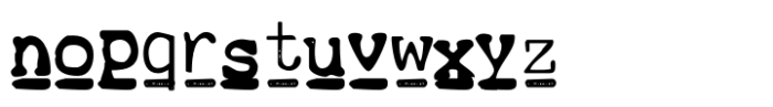 Mixed-Up Typewriter Underlined SVG Font LOWERCASE