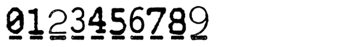 Mixed-Up Typewriter Underlined Font OTHER CHARS