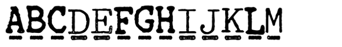 Mixed-Up Typewriter Underlined Font UPPERCASE