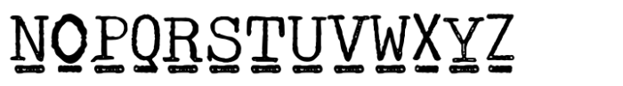 Mixed-Up Typewriter Underlined Font UPPERCASE