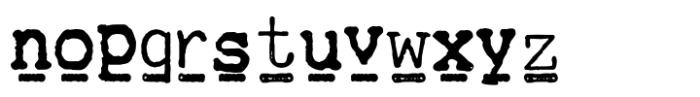 Mixed-Up Typewriter Underlined Font LOWERCASE