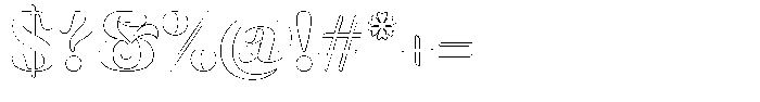 Mixera C Outline Bold Font OTHER CHARS