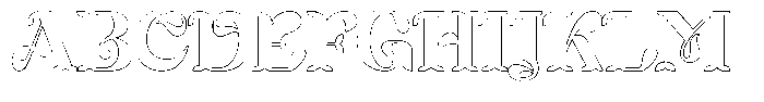 Mixera C Outline Bold Font UPPERCASE