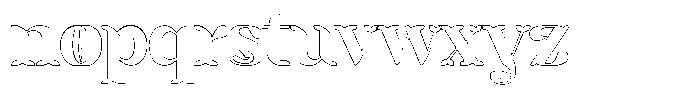 Mixera C Outline Bold Font LOWERCASE