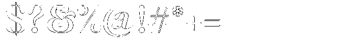 Mixera C Outline Regular Font OTHER CHARS