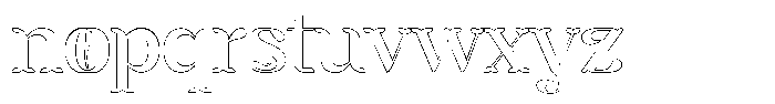 Mixera C Outline Regular Font LOWERCASE