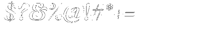 Mixera C Outline sl Regular Font OTHER CHARS