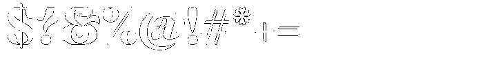 Mixera E Outline Bold Font OTHER CHARS