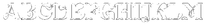 Mixera E Outline Bold Font UPPERCASE