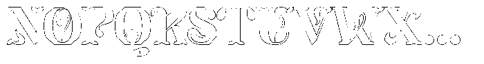Mixera E Outline Bold Font UPPERCASE