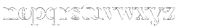 Mixera E Outline Bold Font LOWERCASE