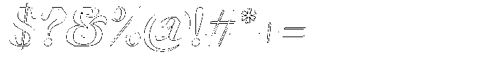 Mixera E Outline sl Regular Font OTHER CHARS