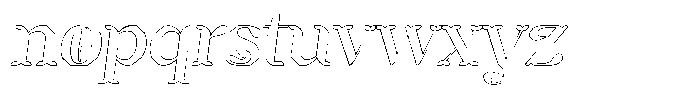 Mixera E Outline sl Regular Font LOWERCASE