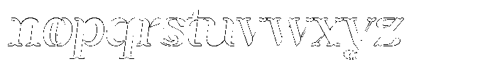 Mixera SC Outline sl Regular Font LOWERCASE