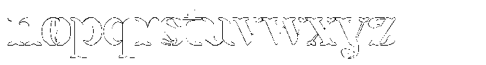 Mixera SE Outline Bold Font LOWERCASE
