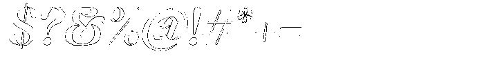Mixera SE Outline sl Regular Font OTHER CHARS