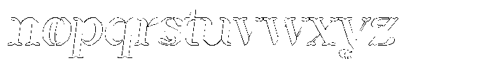 Mixera SE Outline sl Regular Font LOWERCASE