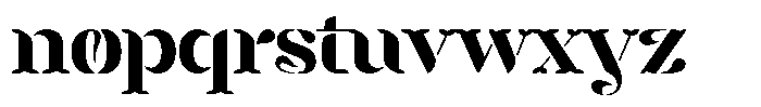 Mixera Stencil C Bold Expanded Font LOWERCASE
