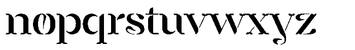 Mixera Stencil C Expanded Font LOWERCASE