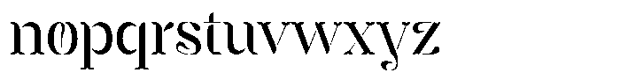 Mixera Stencil C Light Condensed Font LOWERCASE