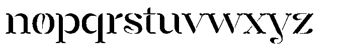 Mixera Stencil C Light Expanded Font LOWERCASE