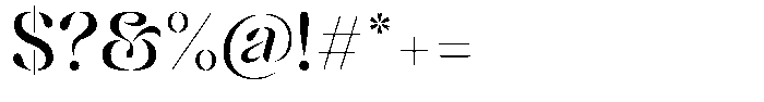 Mixera Stencil C Light Font OTHER CHARS