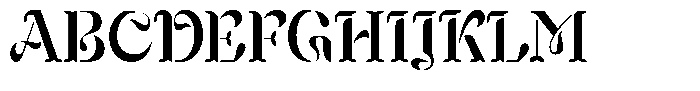 Mixera Stencil C Medium Condensed Font UPPERCASE