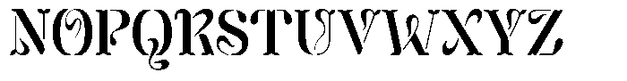 Mixera Stencil C Medium Condensed Font UPPERCASE