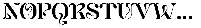 Mixera Stencil C Medium Expanded Font UPPERCASE