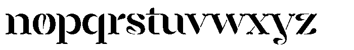 Mixera Stencil C Medium Expanded Font LOWERCASE