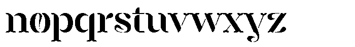 Mixera Stencil C Medium Font LOWERCASE