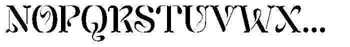 Mixera Stencil C Regular Font UPPERCASE