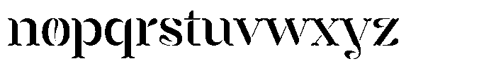 Mixera Stencil C Regular Font LOWERCASE