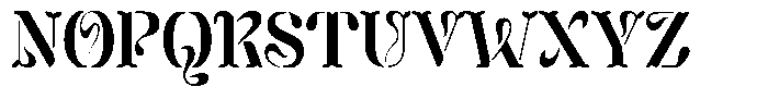 Mixera Stencil C Semi Bold Condensed Font UPPERCASE