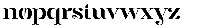 Mixera Stencil C Semi Bold Expanded Font LOWERCASE