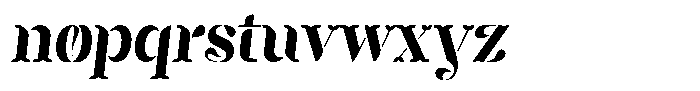 Mixera Stencil C Sl Bold Condensed Font LOWERCASE