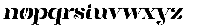 Mixera Stencil C Sl Bold Expanded Font LOWERCASE