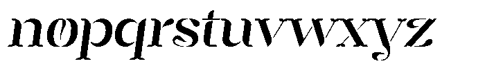 Mixera Stencil C Sl Expanded Font LOWERCASE