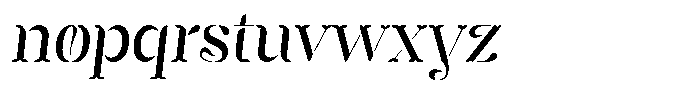 Mixera Stencil C Sl Light Condensed Font LOWERCASE