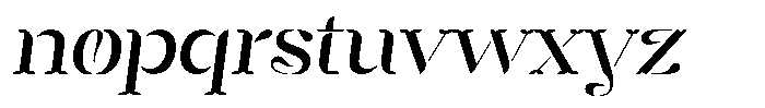 Mixera Stencil C Sl Light Expanded Font LOWERCASE