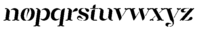 Mixera Stencil C Sl Medium Expanded Font LOWERCASE