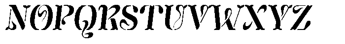 Mixera Stencil C Sl Semi Bold Condensed Font UPPERCASE