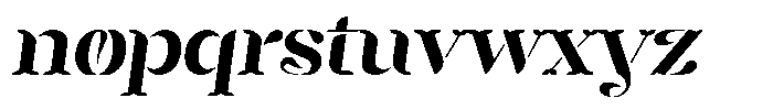 Mixera Stencil C Sl Semi Bold Expanded Font LOWERCASE