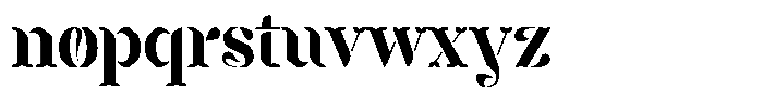 Mixera Stencil E Bold Condensed Font LOWERCASE