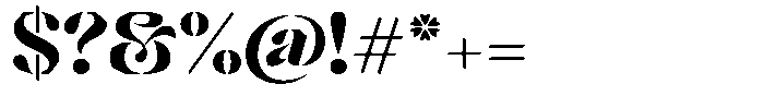 Mixera Stencil E Bold Expanded Font OTHER CHARS