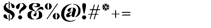 Mixera Stencil E Bold Font OTHER CHARS