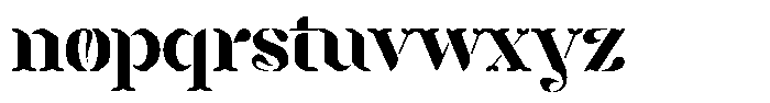 Mixera Stencil E Bold Font LOWERCASE